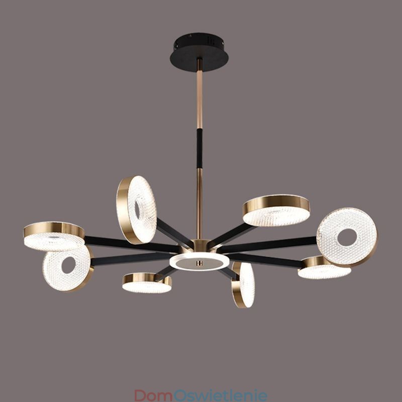 Wisząca lampa minimalistyczna Dziewięć głów okrągła lampa sufitowa