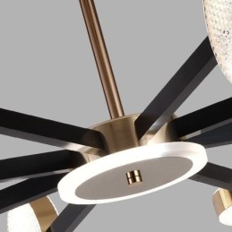 Wisząca lampa minimalistyczna Dziewięć głów okrągła lampa sufitowa