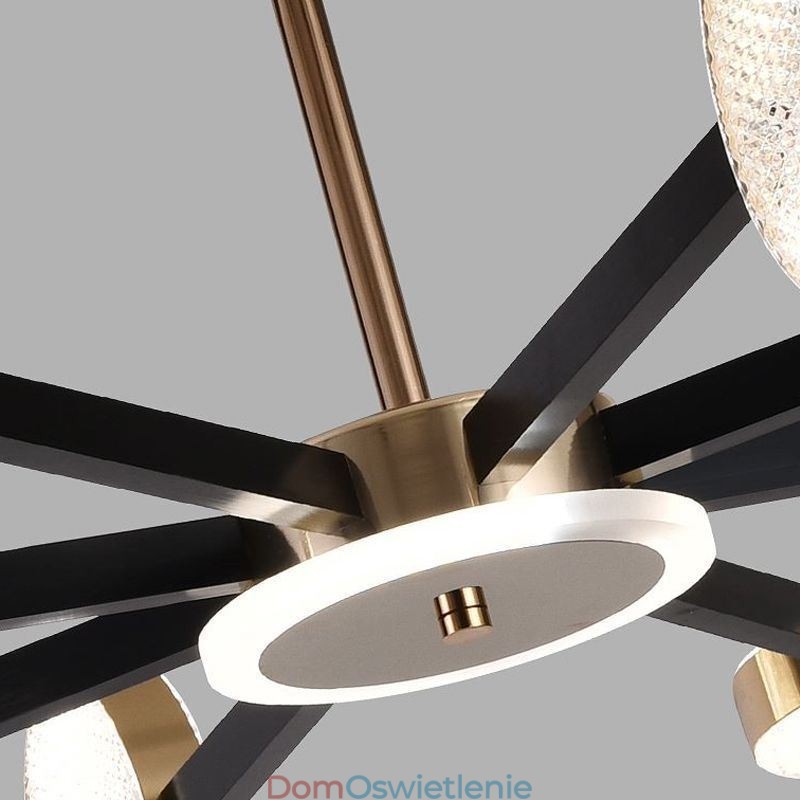Wisząca lampa minimalistyczna Dziewięć głów okrągła lampa sufitowa
