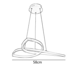 Wisząca lampa minimalistyczna Clover Ceiling Light
