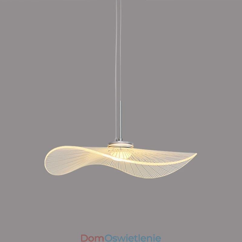 Wisząca lampa sufitowa z akrylu w kształcie liścia lotosu