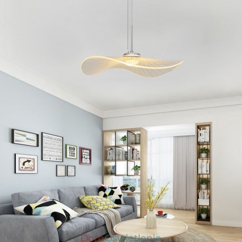 Wisząca lampa sufitowa z akrylu w kształcie liścia lotosu