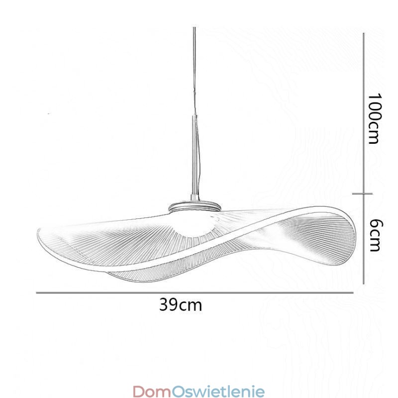 Wisząca lampa sufitowa z akrylu w kształcie liścia lotosu