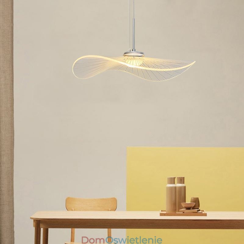 Wisząca lampa sufitowa z akrylu w kształcie liścia lotosu