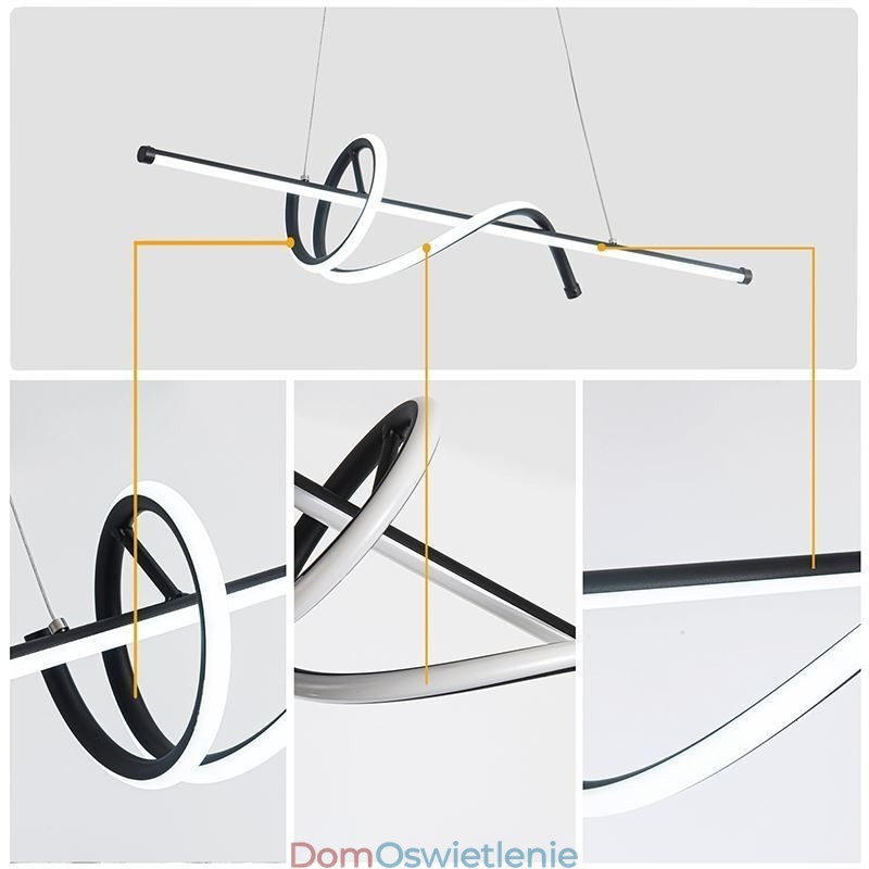 Wisząca lampa minimalistyczna, krótka, sufitowa