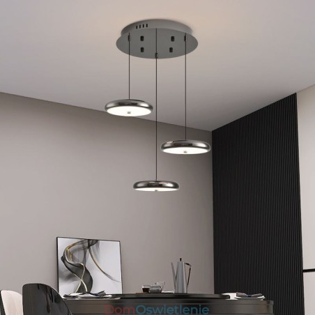Lampa wisząca, lampa wisząca okrągła, trzygłowicowa Lampa wisząca, lampa wisząca okrągła, trzygłowicowa