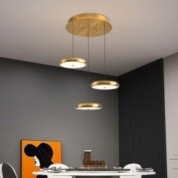Lampa wisząca, lampa wisząca okrągła, trzygłowicowa