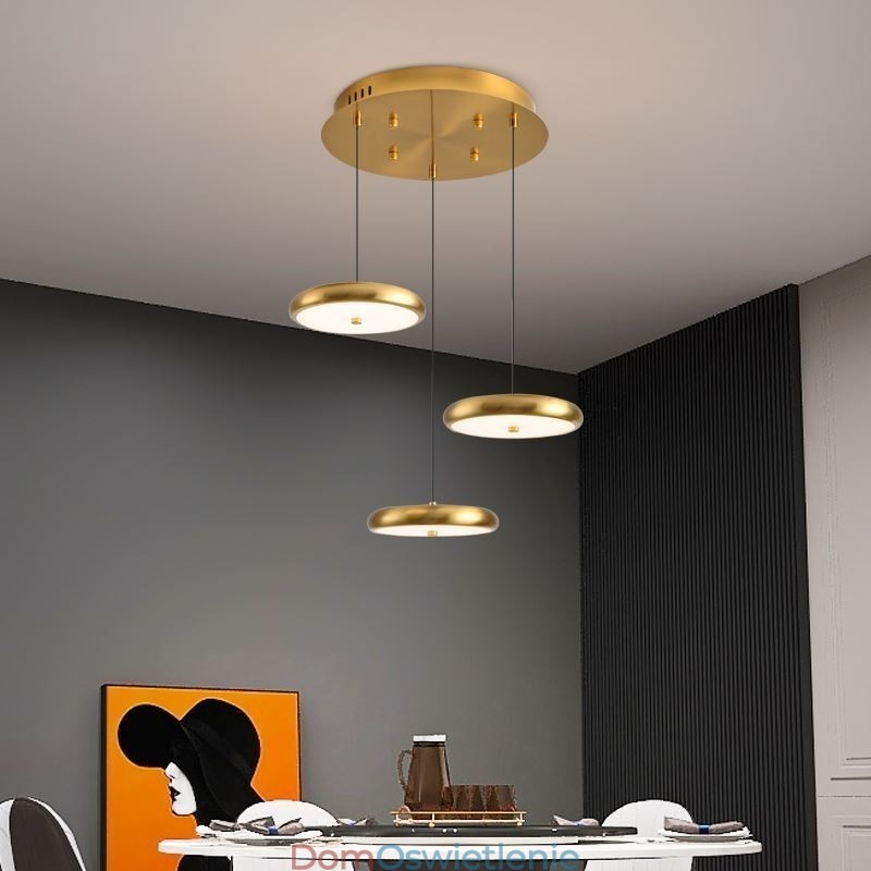 Lampa wisząca, lampa wisząca okrągła, trzygłowicowa
