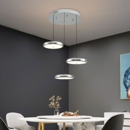 Lampa wisząca, lampa wisząca okrągła, trzygłowicowa
