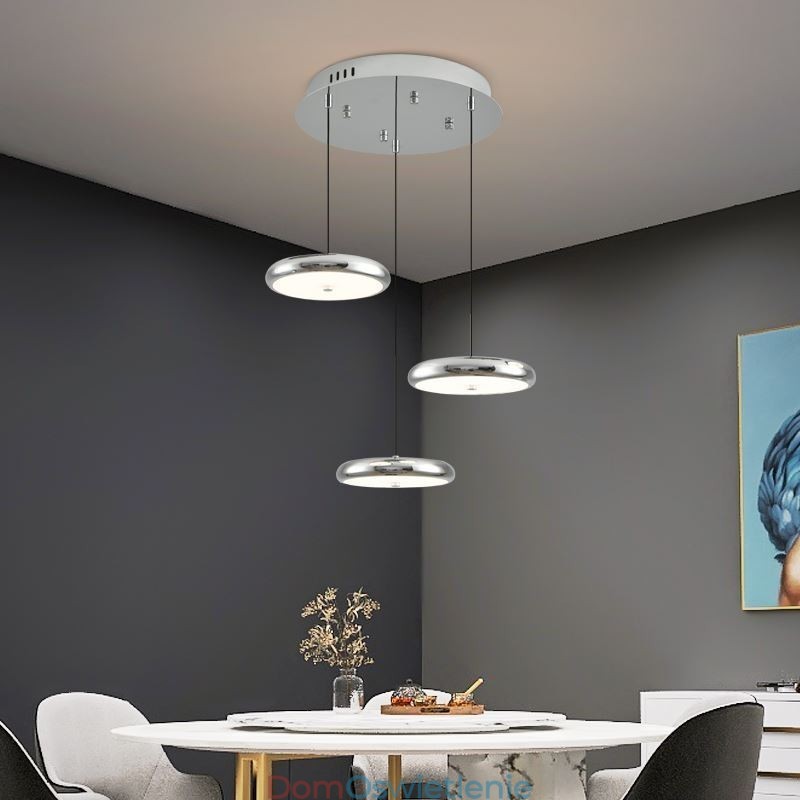 Lampa wisząca, lampa wisząca okrągła, trzygłowicowa