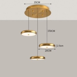 Lampa wisząca, lampa wisząca okrągła, trzygłowicowa