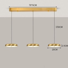 Lampa sufitowa, lampa wisząca z trzema głowicami