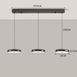 Lampa sufitowa, lampa wisząca z trzema głowicami