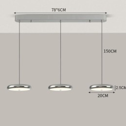 Lampa sufitowa, lampa wisząca z trzema głowicami