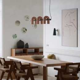 Lampa sufitowa z kutego żelaza w kształcie litery U, lampa wisząca, 90 stopni, obrotowy klosz