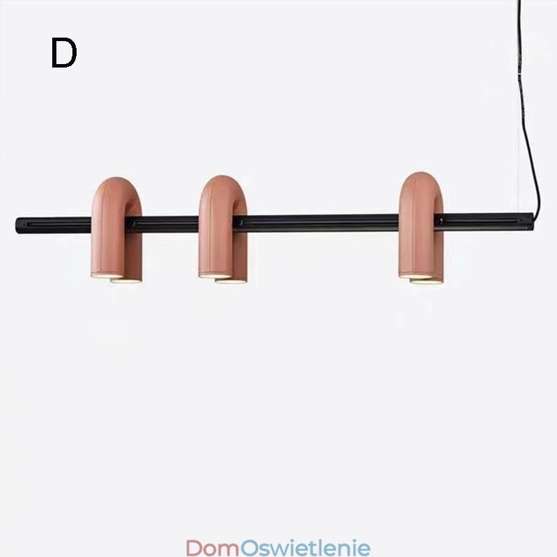 Lampa sufitowa z kutego żelaza w kształcie litery U, lampa wisząca, 90 stopni, obrotowy klosz