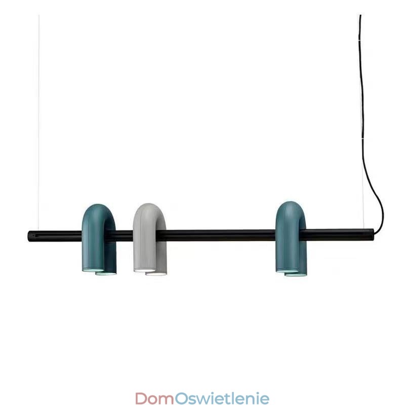 Lampa sufitowa z kutego żelaza w kształcie litery U, lampa wisząca, 90 stopni, obrotowy klosz