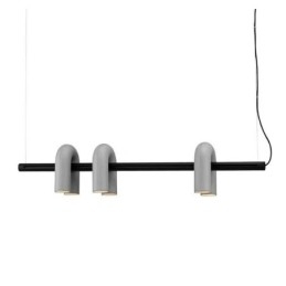 Lampa sufitowa z kutego żelaza w kształcie litery U, lampa wisząca, 90 stopni, obrotowy klosz