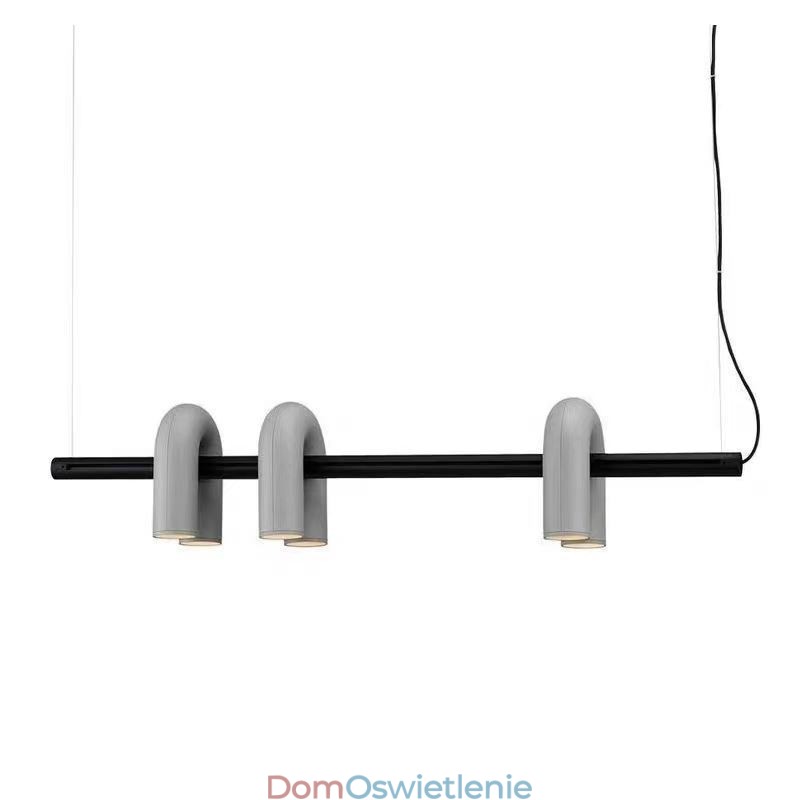 Lampa sufitowa z kutego żelaza w kształcie litery U, lampa wisząca, 90 stopni, obrotowy klosz