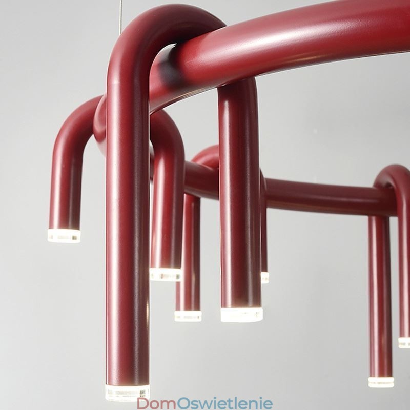 Lampa sufitowa Nowoczesna nordycka Duplex Building Okrągła lampa wisząca w kształcie litery U