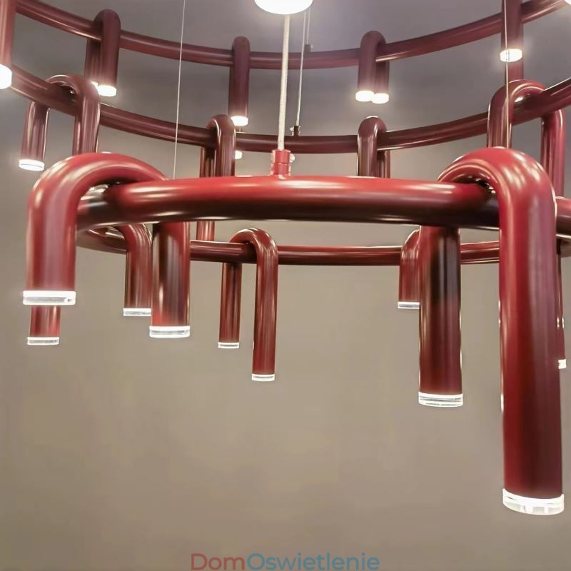 Lampa sufitowa Nowoczesna nordycka Duplex Building Okrągła lampa wisząca w kształcie litery U