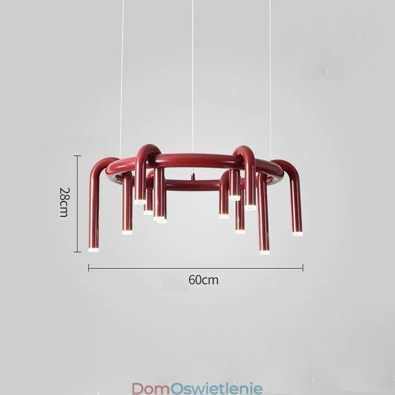 Lampa sufitowa Nowoczesna nordycka Duplex Building Okrągła lampa wisząca w kształcie litery U