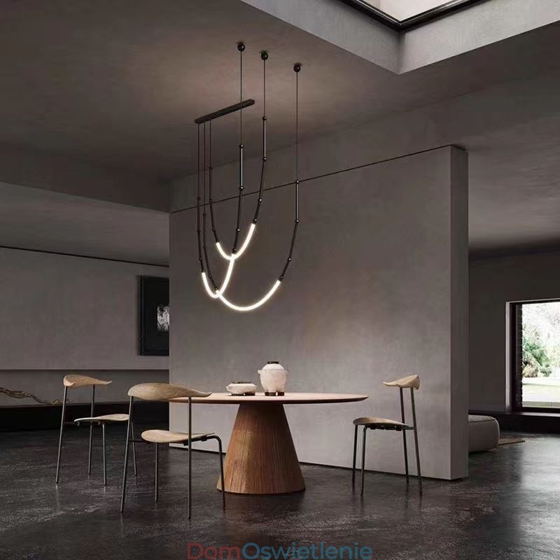 Wisząca lampa Creative Line Bamboo Sufitowa lampa czarno-złota