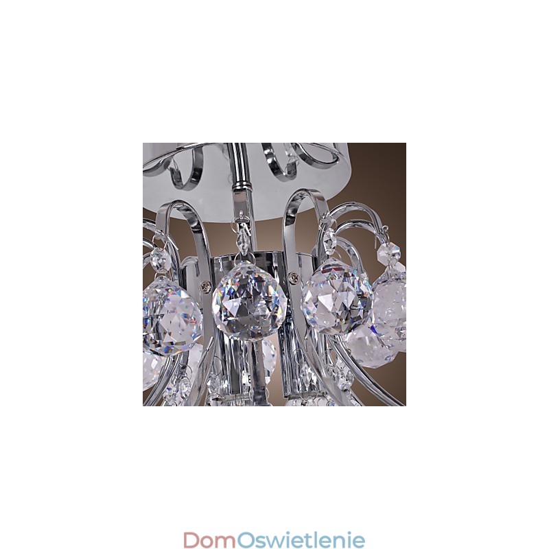Nowoczesny współczesny kryształowy mini styl galwanizowany metalowy żyrandol montowany na płasko