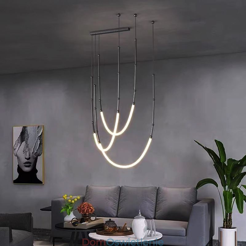 Wisząca lampa Creative Line Bamboo Sufitowa lampa czarno-złota