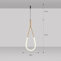 Wisząca lampa Creative Line Bamboo Sufitowa lampa czarno-złota
