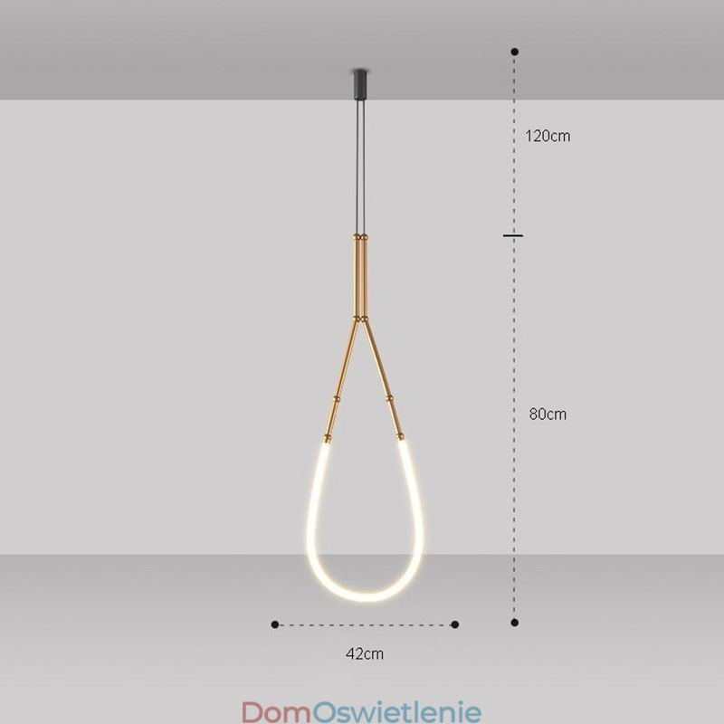 Wisząca lampa Creative Line Bamboo Sufitowa lampa czarno-złota