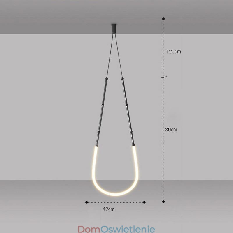 Wisząca lampa Creative Line Bamboo Sufitowa lampa czarno-złota