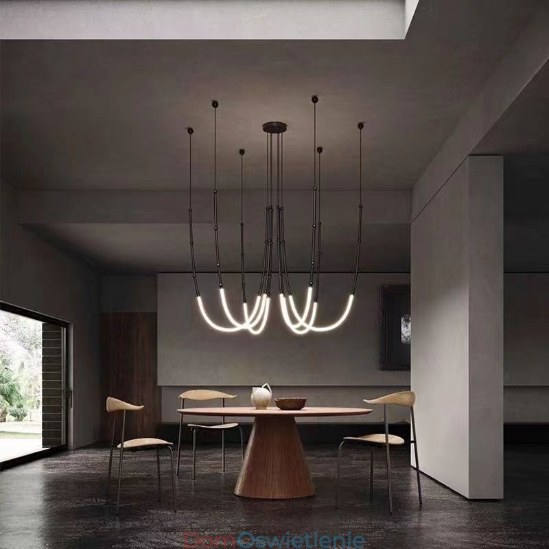 Lampa sufitowa Creative Line Bamboo Wisząca lampa Czarno-złota