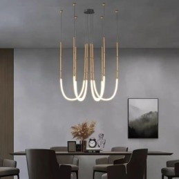 Lampa sufitowa Creative Line Bamboo Wisząca lampa Czarno-złota