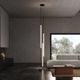 Lampa sufitowa Creative Line Bamboo Wisząca lampa Czarno-złota