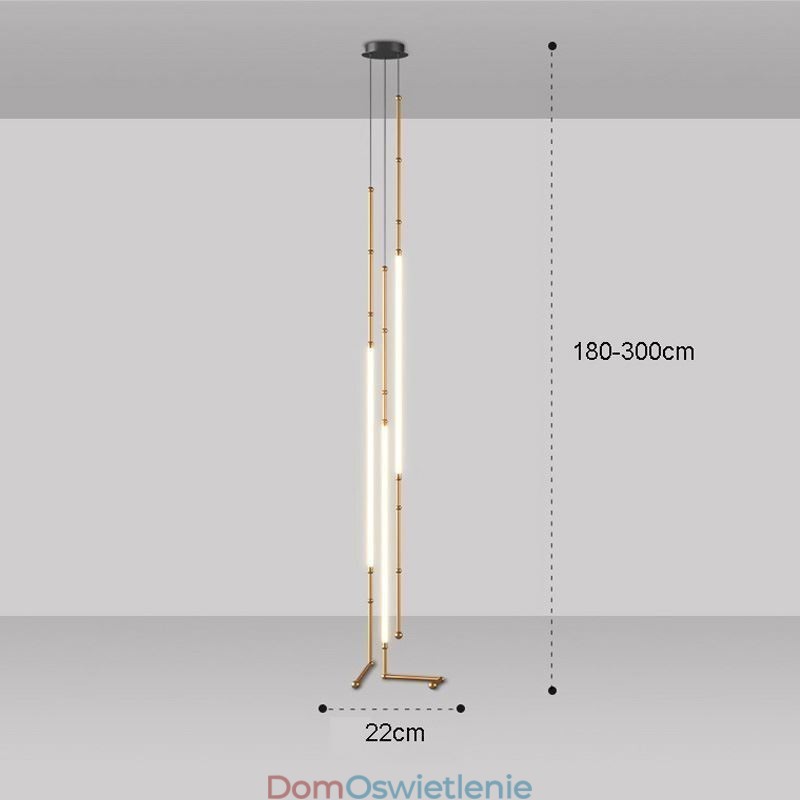 Lampa sufitowa Creative Line Bamboo Wisząca lampa Czarno-złota