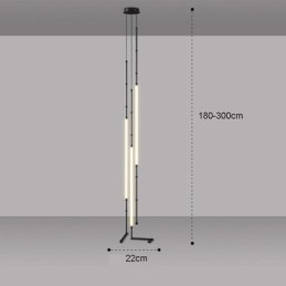 Lampa sufitowa Creative Line Bamboo Wisząca lampa Czarno-złota