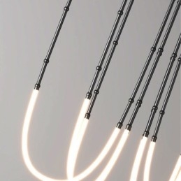 Lampa sufitowa Creative Line Bamboo Wisząca lampa Czarno-złota