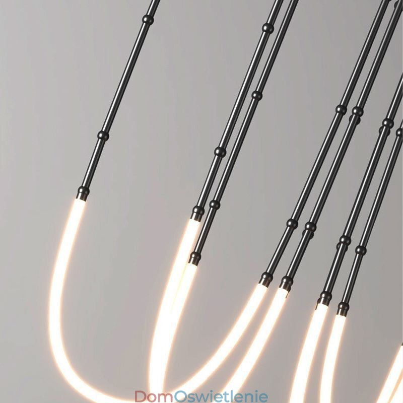 Lampa sufitowa Creative Line Bamboo Wisząca lampa Czarno-złota