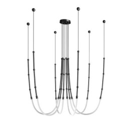 Lampa sufitowa Creative Line Bamboo Wisząca lampa Czarno-złota