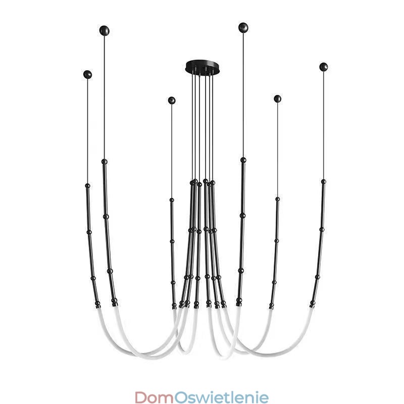 Lampa sufitowa Creative Line Bamboo Wisząca lampa Czarno-złota