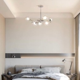 Szklana lampa wisząca w europejskim stylu, prosta magiczna fasola, lampa sufitowa