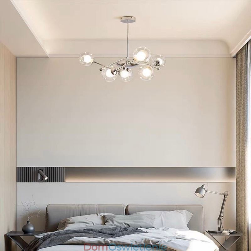 Szklana lampa wisząca w europejskim stylu, prosta magiczna fasola, lampa sufitowa