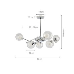 Szklana lampa wisząca w europejskim stylu, prosta magiczna fasola, lampa sufitowa