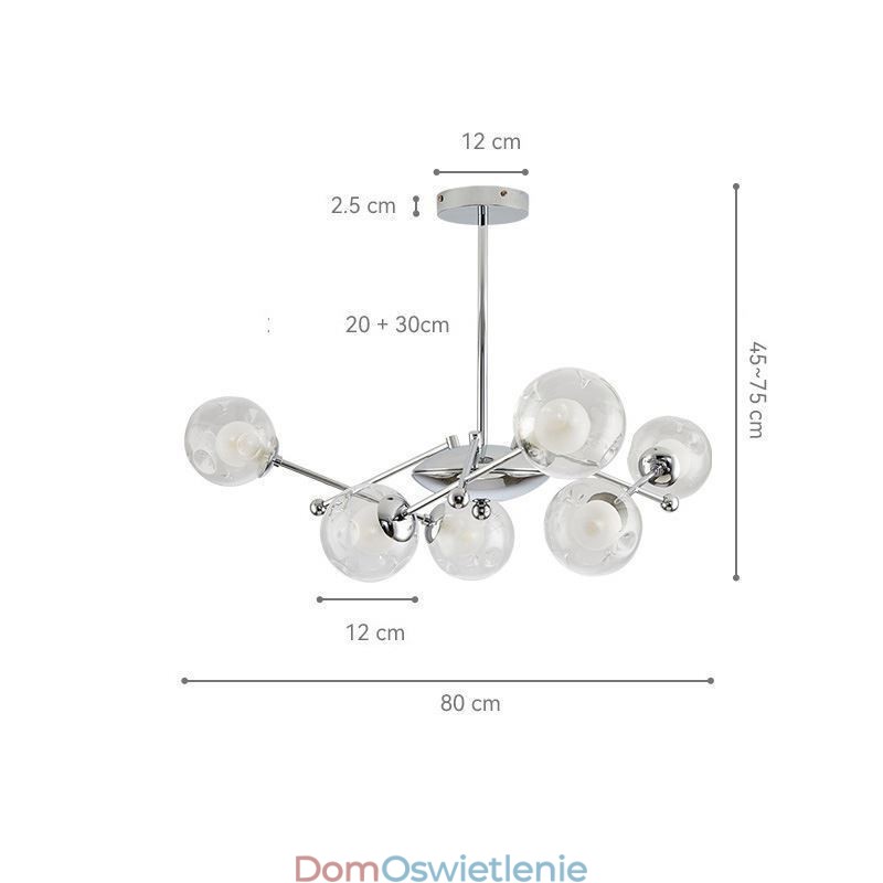 Szklana lampa wisząca w europejskim stylu, prosta magiczna fasola, lampa sufitowa