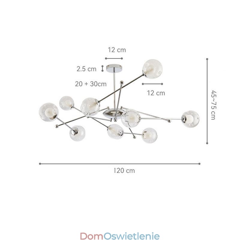 Szklana lampa wisząca w europejskim stylu, prosta magiczna fasola, lampa sufitowa