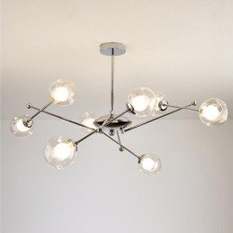 Szklana lampa wisząca w europejskim stylu, prosta magiczna fasola, lampa sufitowa