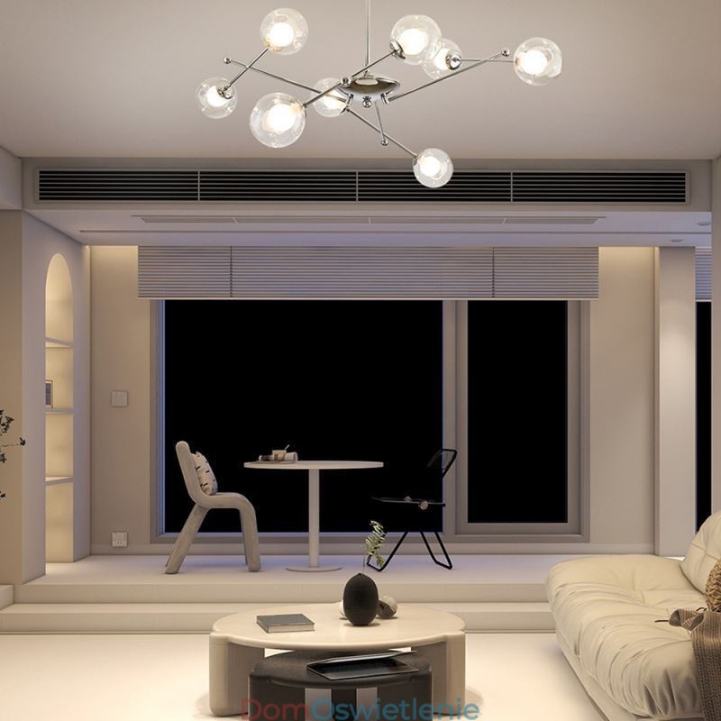 Szklana lampa wisząca w europejskim stylu, prosta magiczna fasola, lampa sufitowa