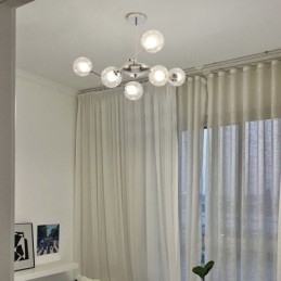 Szklana lampa wisząca w europejskim stylu, prosta magiczna fasola, lampa sufitowa