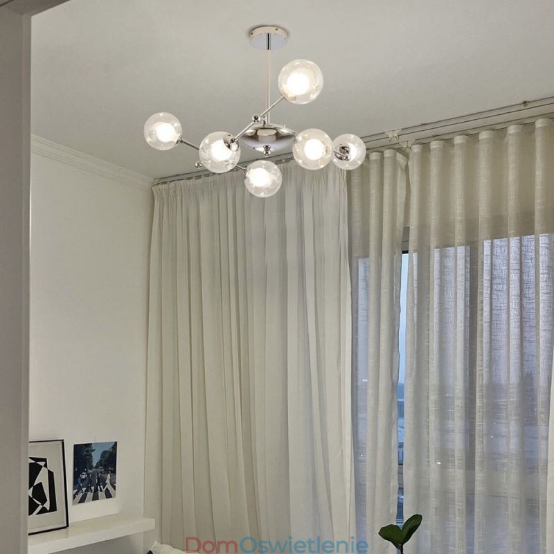 Szklana lampa wisząca w europejskim stylu, prosta magiczna fasola, lampa sufitowa